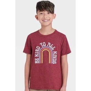 Cat & Jack Be Kind To All Kinds boys rainbow graphic print short sleeve t-shirt